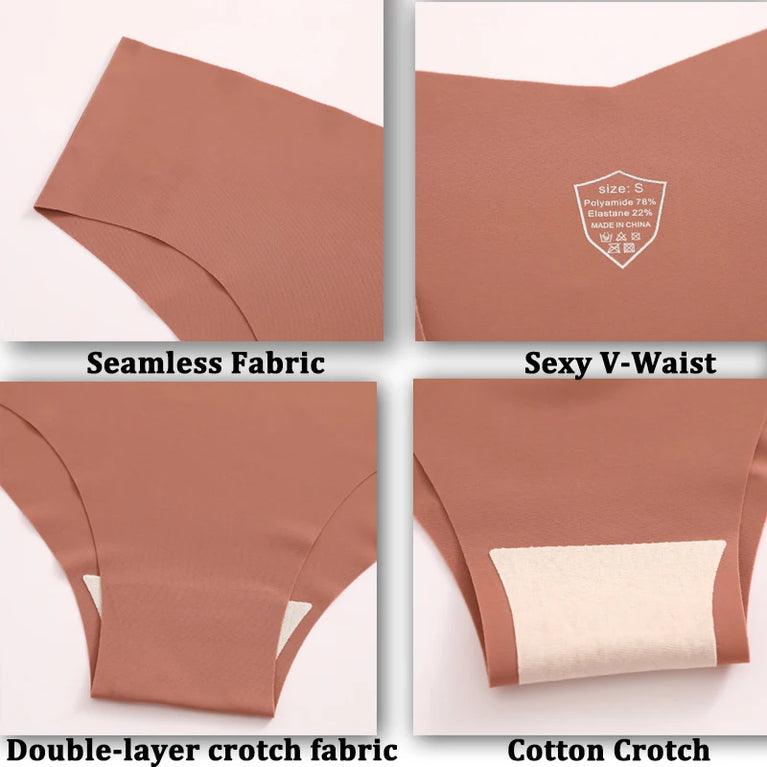 4pc Ice Silk Briefs | Seamless V-Waist No-Trace Set