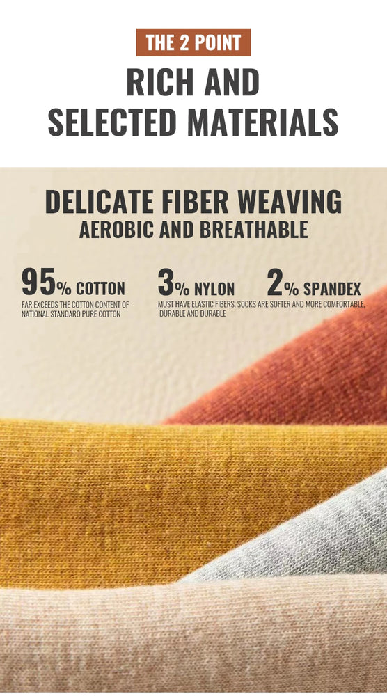 92% Pure Cotton Crew Socks | 6-Pack Antibacterial Set