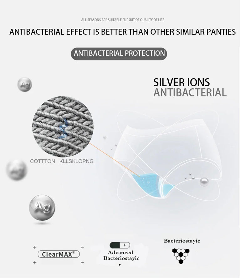 4pc Cotton Briefs | Sexy Metal Ring Low-Waist Set