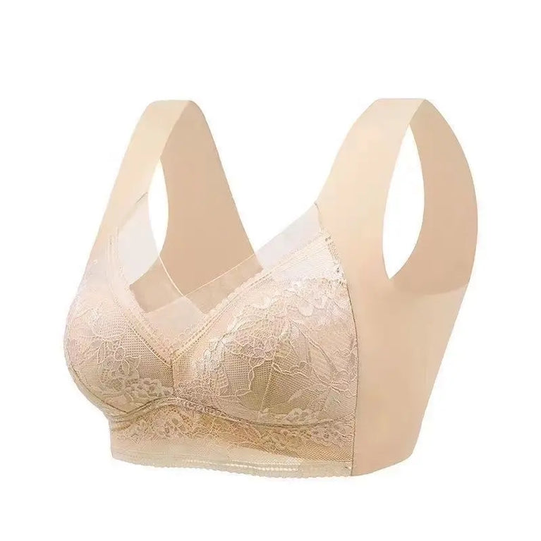 L–6XL Ice Silk Seamless Bra | Plus Size Wireless Push-Up