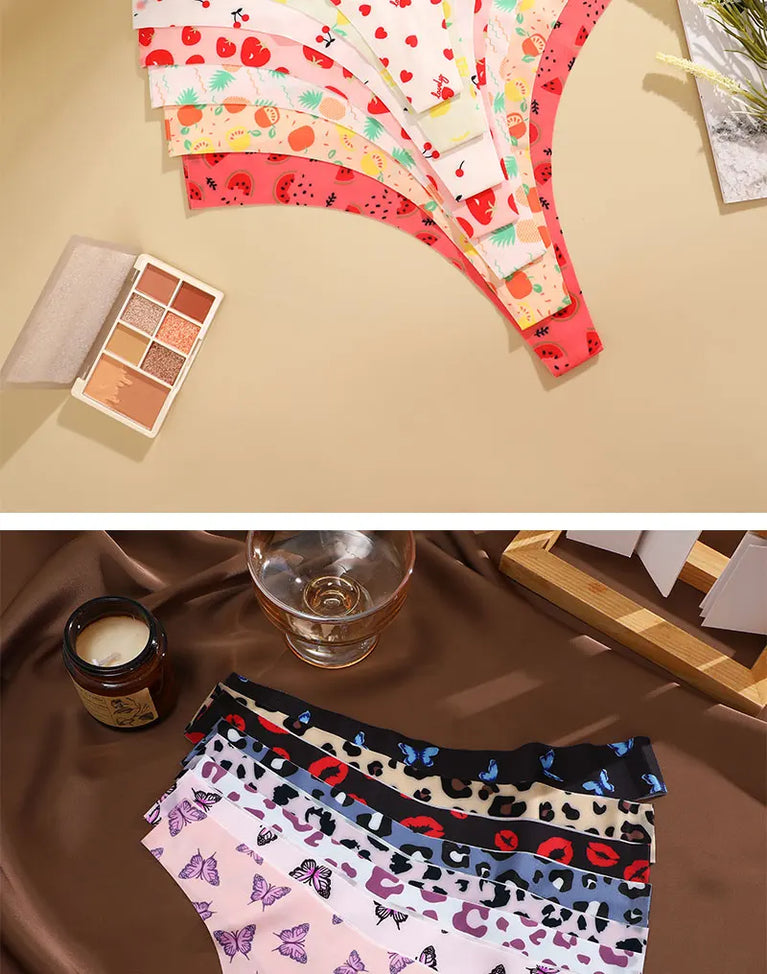 3-Pcs Sexy Colorful G-String Set – Seamless Low-Rise Bikini Thongs for Women (S-XL)