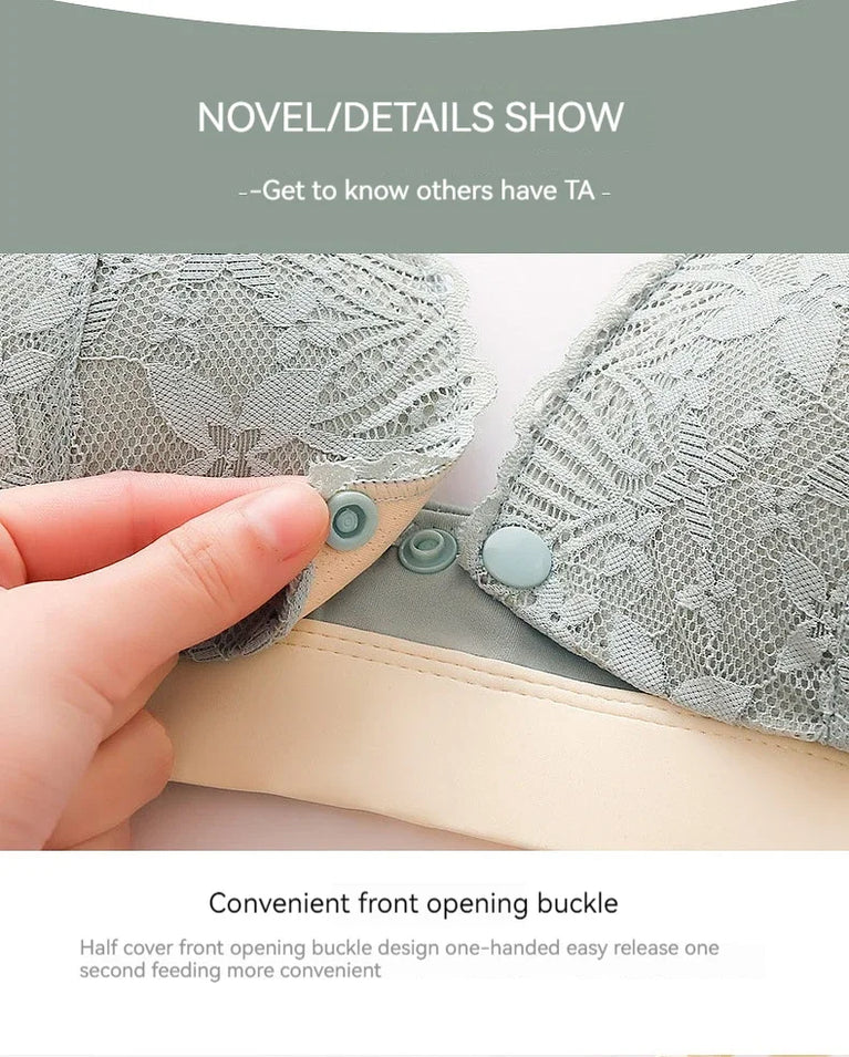 Dual-Closure Nursing Bra – Organic Cotton & Wireless Support