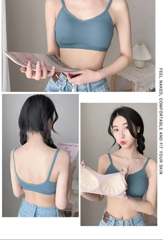 Ice Silk Lace Sports Bra | Wireless Seamless Summer Vest