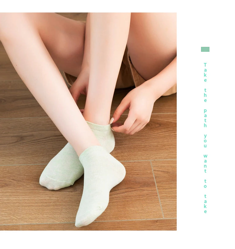 10-Pack Women's Cotton Boat Socks | Breathable Mesh Ankle Socks