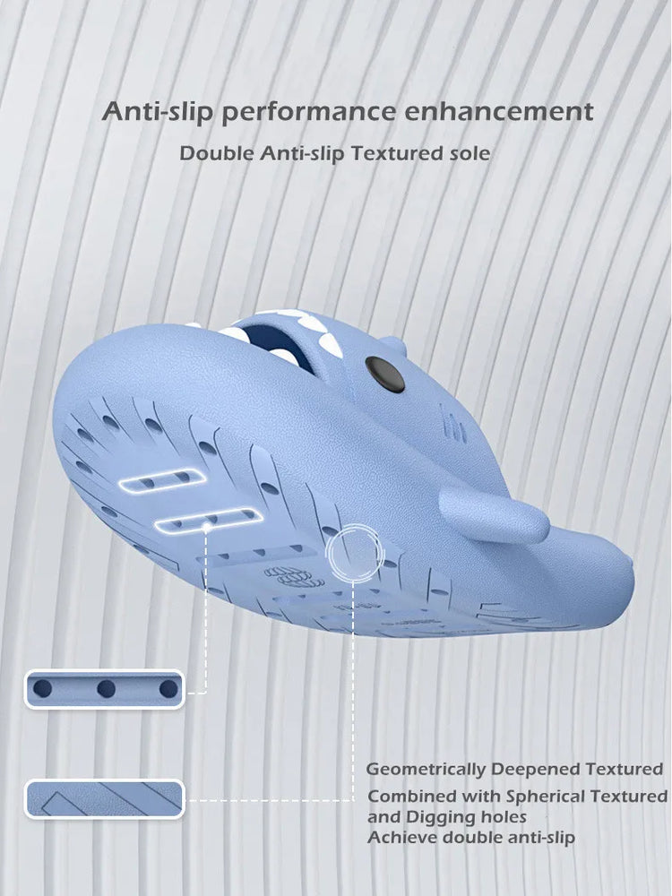 Cute Shark Platform Slides | Unisex Soft EVA Summer Sandals