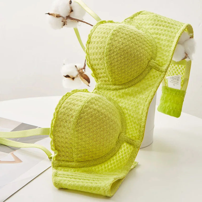 French 1/2 Cup Push-Up Bra Set | Fluorescent Lace Lingerie