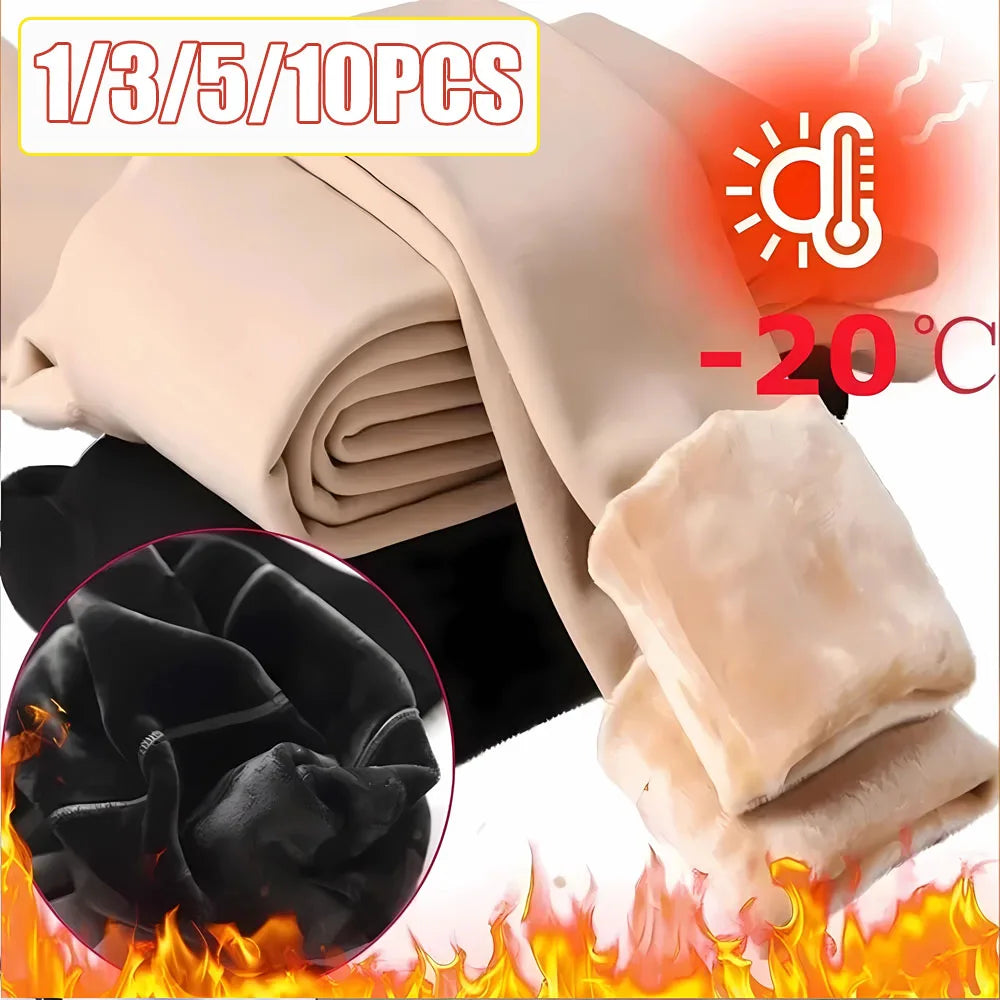 Women's Pearl Fleece Lined Leggings Winter Thermal Pants