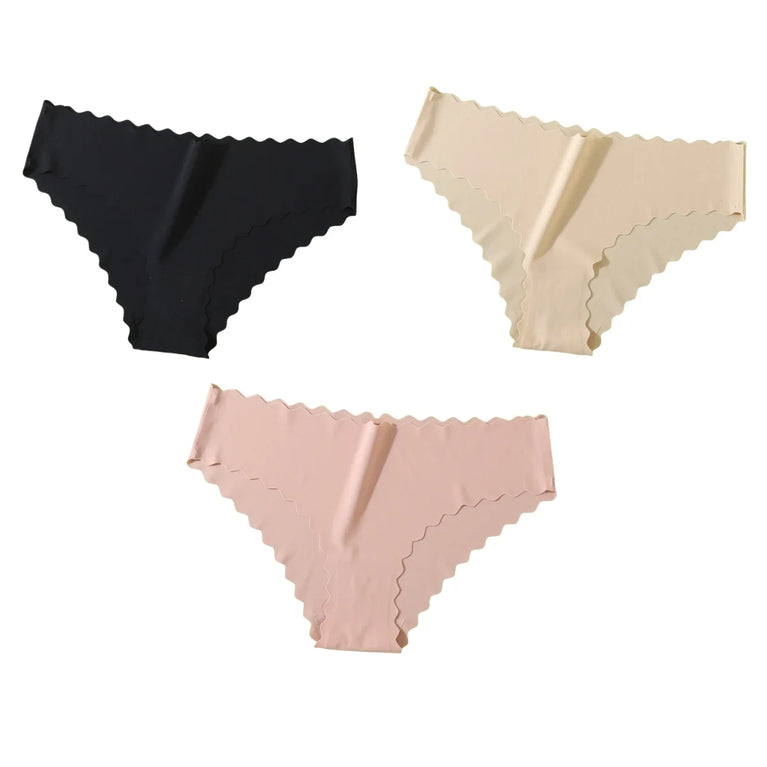 3pc Seamless Briefs | Low-Waist Soft Thin Panties