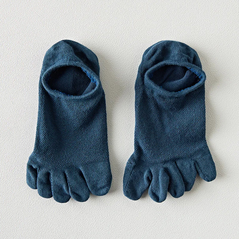 Women Cotton Five Toe Breathable Middle Tube Casual Socks