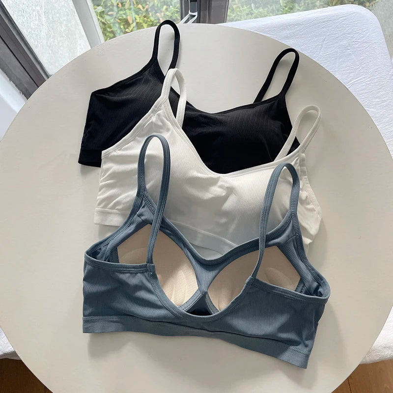 Ice Silk Lace Sports Bra | Wireless Seamless Summer Vest