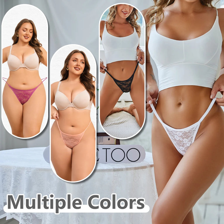 7pc Lace G-Strings | Floral Low-Rise Sexy Thongs