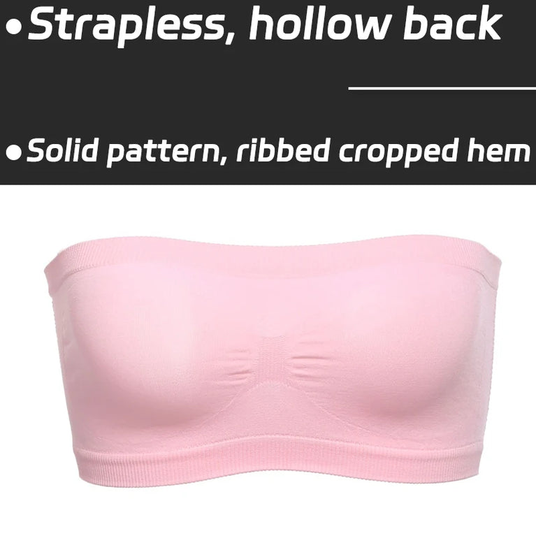 Seamless Mesh Strapless Bra | Sweatproof Summer Crop Top