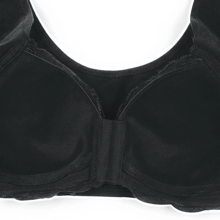 Lace Front-Buckle Vest Bra – Seamless Wireless "Gather" Support