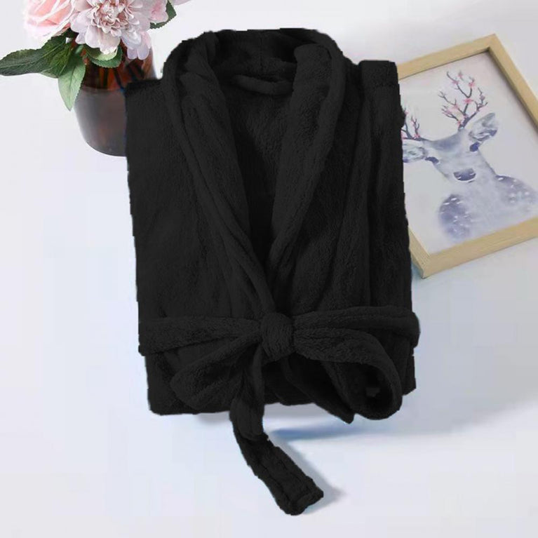 Unisex Fleece Bathrobe | Warm Thick Winter Sleepwear