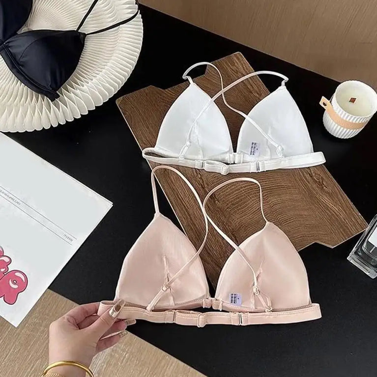 Sexy Triangle Cup Front-Buckle Bra | Seamless Summer Support