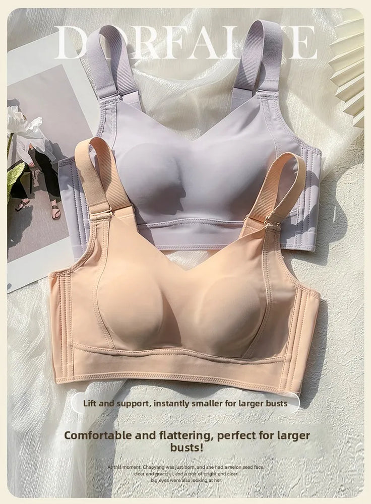 Ultra-Thin Wireless Full-Cup Bra | Sporty V-Neck Summer Fit