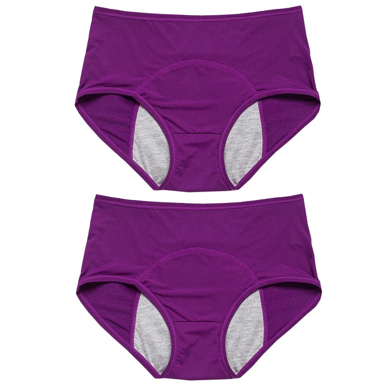 Physiological Briefs (2-Pack) – Mid-Rise Leak-Proof Menstrual Panties