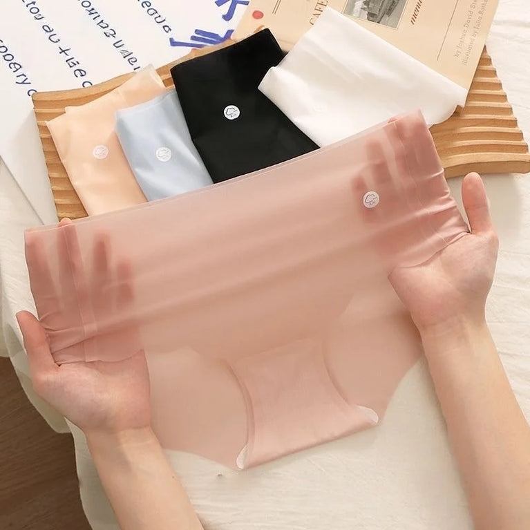 4Pcs/Set Women Panties Seamless Quick-Dry Briefs – Low-Rise Invisible Support