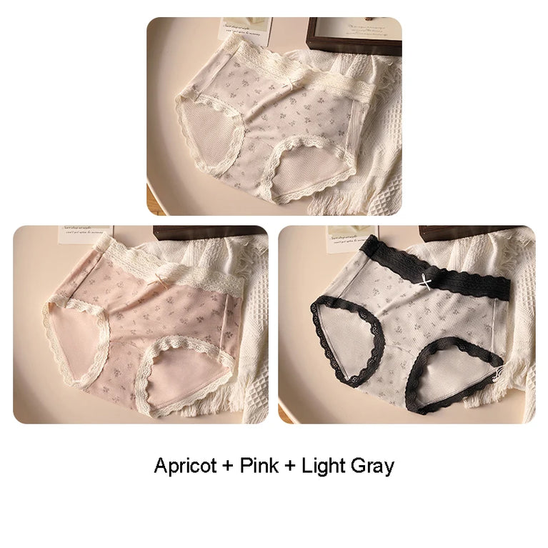 Seamless High-Rise Lace Briefs | Breathable Plus Size Set