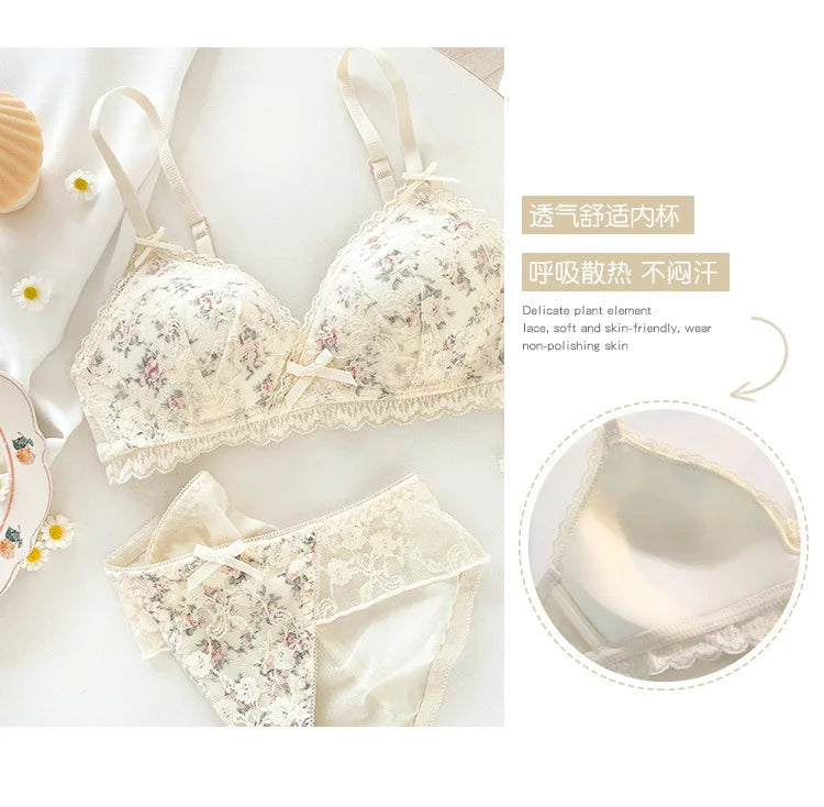 French Lace Bralette | Seamless Transparent Lingerie