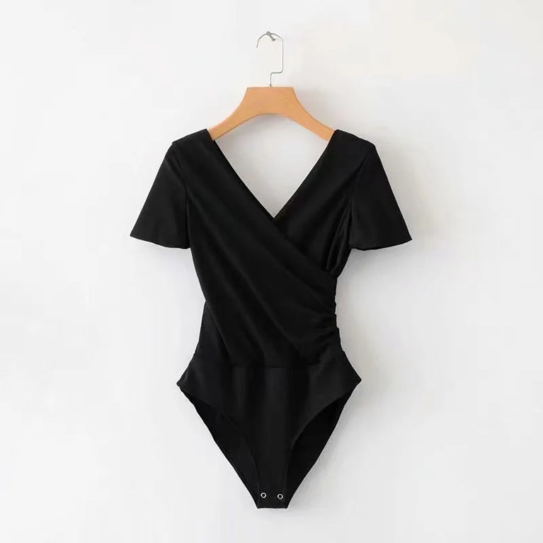 Short Sleeve Fashion Bodysuit | Slim-Fit Spring Romper