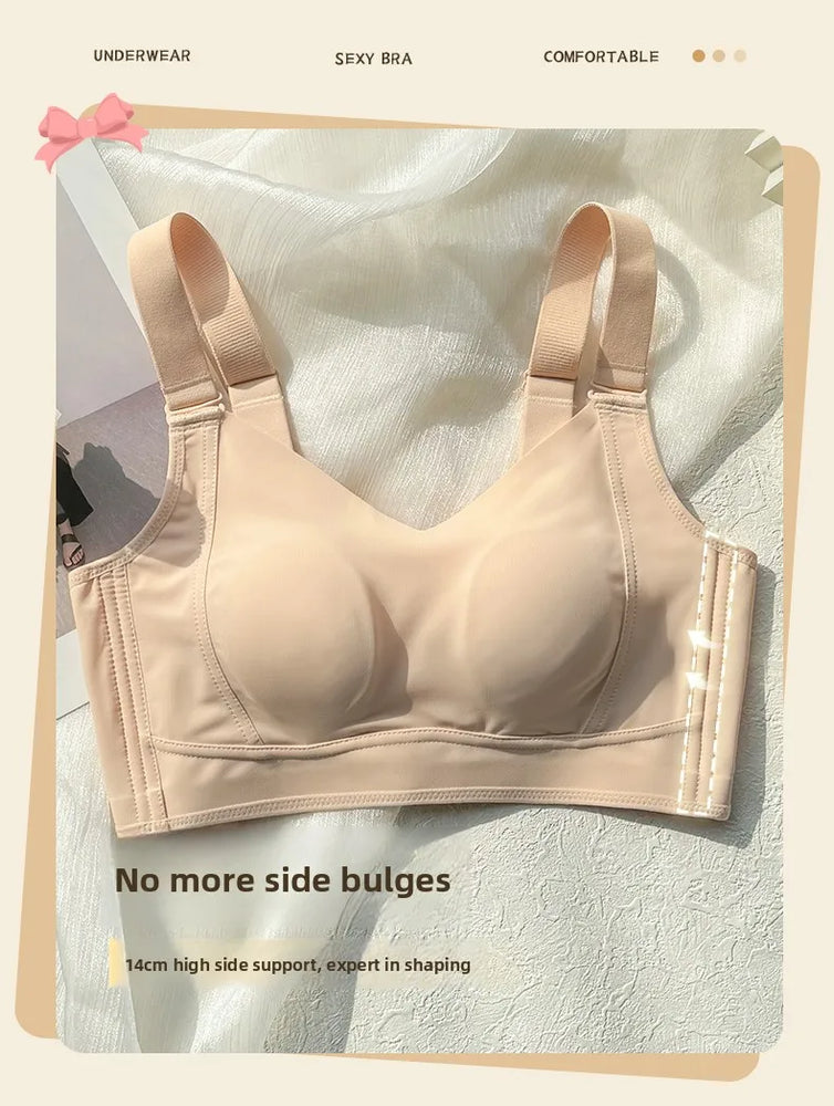 Ultra-Thin Wireless Full-Cup Bra | Sporty V-Neck Summer Fit
