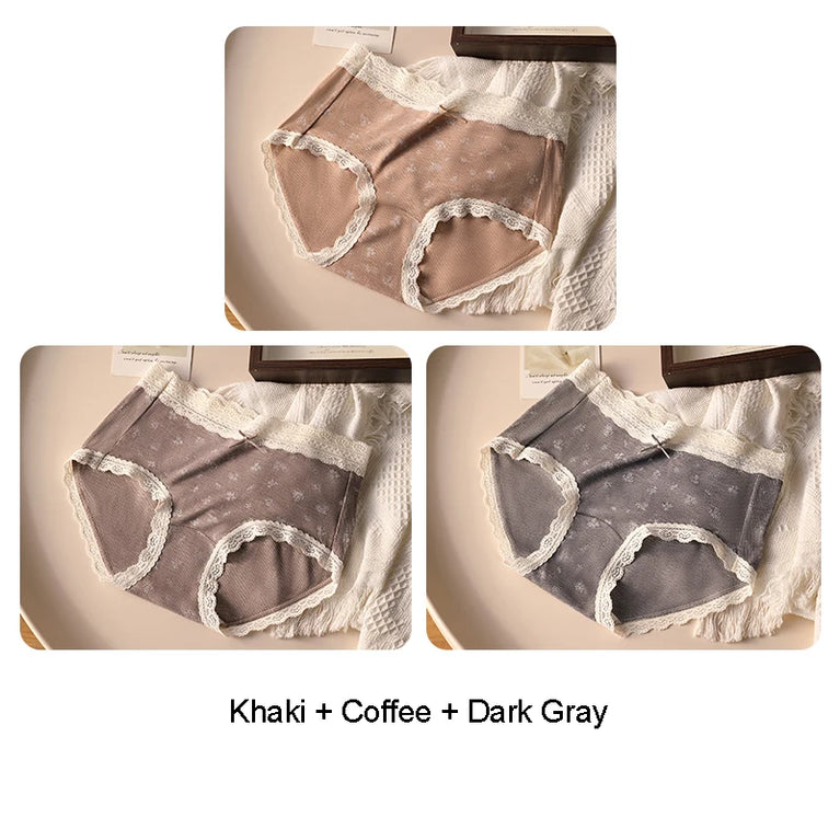 Seamless High-Rise Lace Briefs | Breathable Plus Size Set