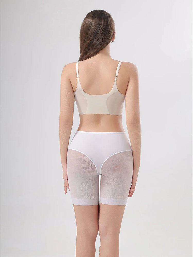 Women's Seamless Safety Shorts – High-Waist Anti-Friction Mesh Panties