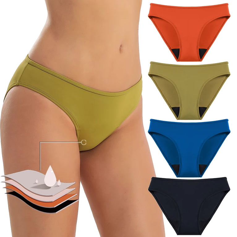 High-Waist Period Swimwear | 4-Layer Leakproof Menstrual Bikini