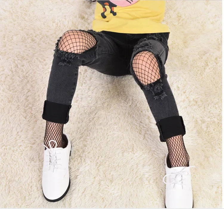 Girls' Summer Fishnet Tights | Trendy Kids' Mesh Stockings
