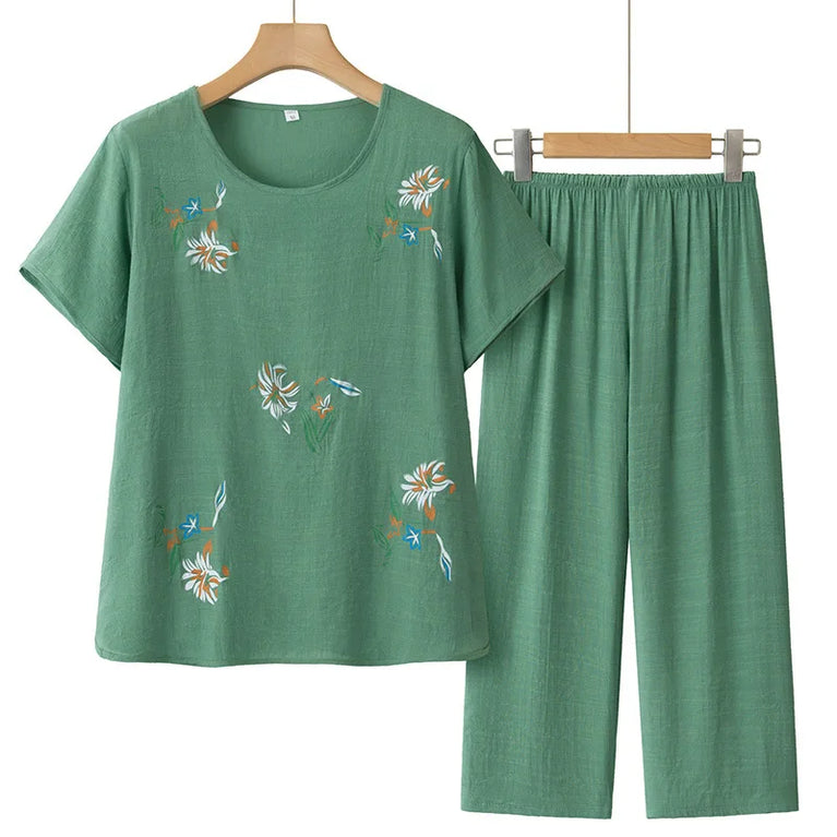Women’s Summer Print Pajama Set | Short-Sleeve Loungewear