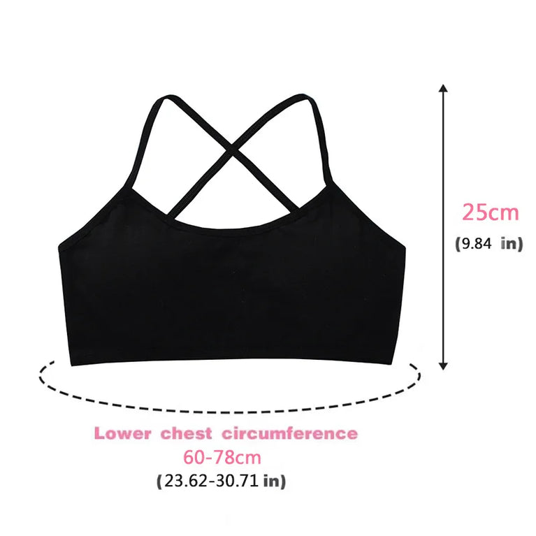 3-Pack Cotton Training Bras | Soft Teen First Camisole