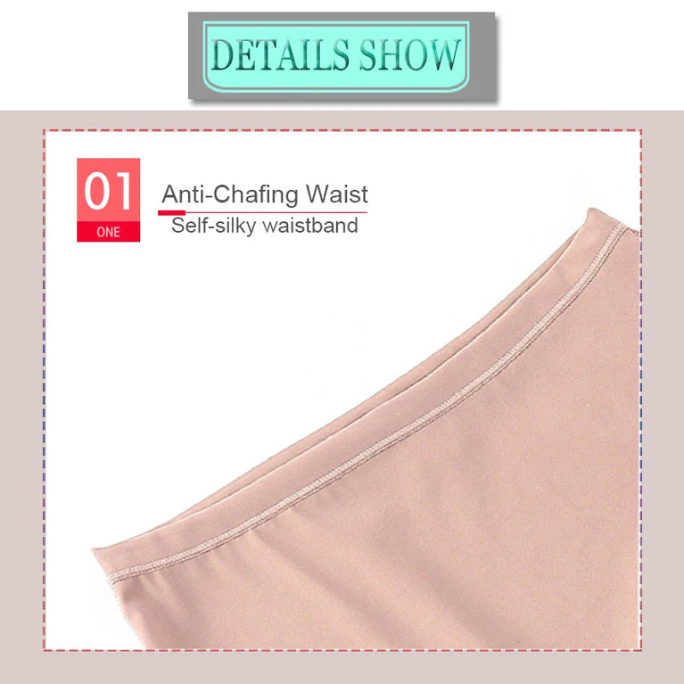 Women's Seamless Safety Shorts – High-Waist Anti-Friction Mesh Panties