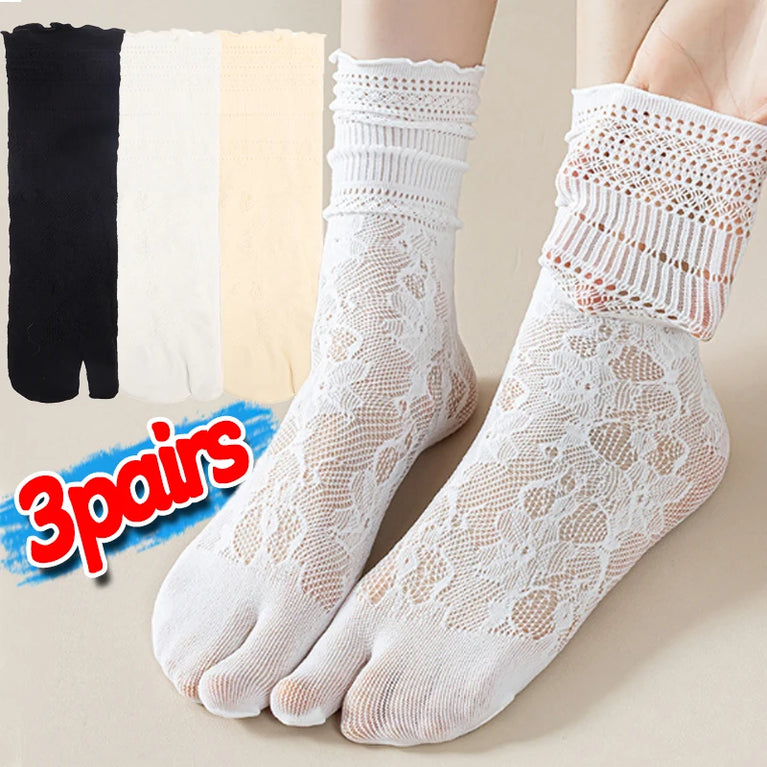 Lace Tabi Socks | Sexy Two-Finger Mesh Summer Sock