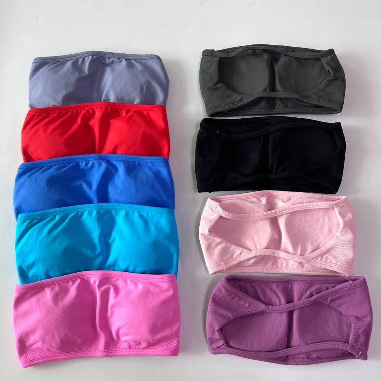 Strappy Backless Bandeau | Seamless Yoga Sports Bra