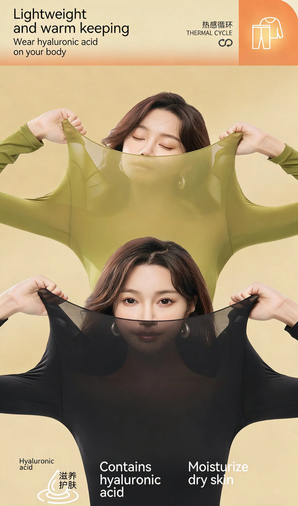 Women’s Seamless Thermal Set | Ultra-Thin Nude Feel Base Layer