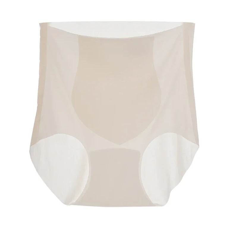 High-Waist Ice Silk Briefs | Seamless Ultra-Thin Panties