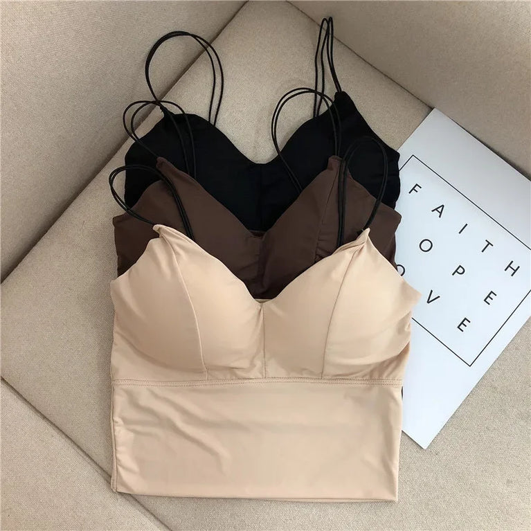 Sexy Ice Silk Camisole & Crop Top – Breathable Summer Comfort