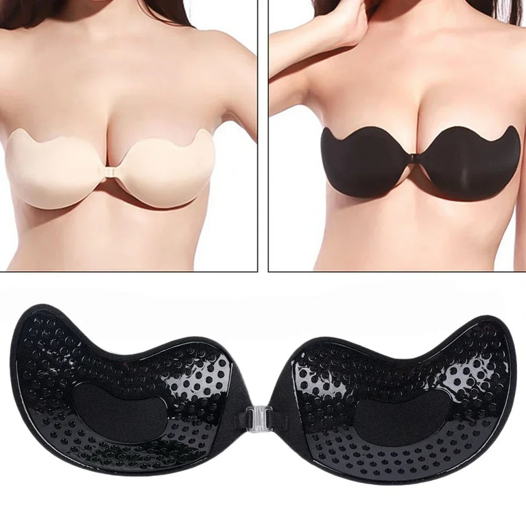 Invisible Silicone Strapless Bra | Self-Adhesive Push-Up Fit