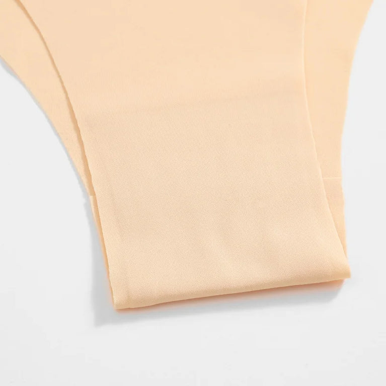 3pc Ice Silk Bikini Set | Seamless Low-Waist Briefs