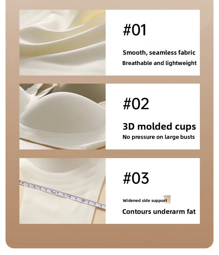 Ice Silk Wireless Shapely Bra | Anti-Sagging Full-Cup Support