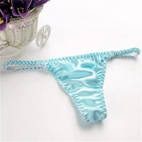 100% Pure Mulberry Silk G-String – Breathable Low-Rise Luxury Thong for Women