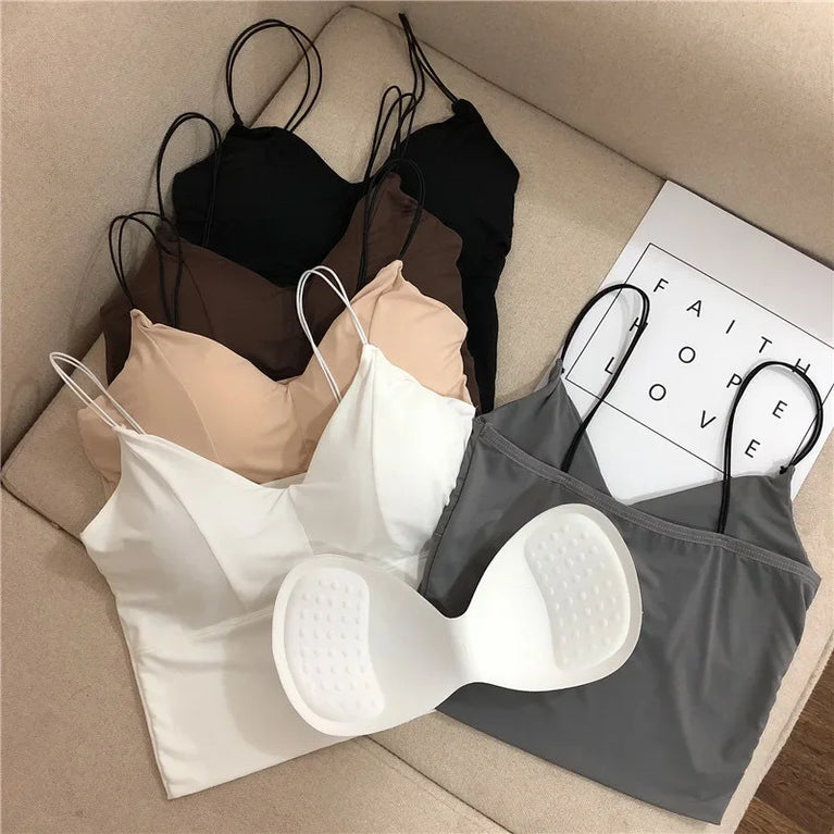 Sexy Ice Silk Camisole & Crop Top – Breathable Summer Comfort