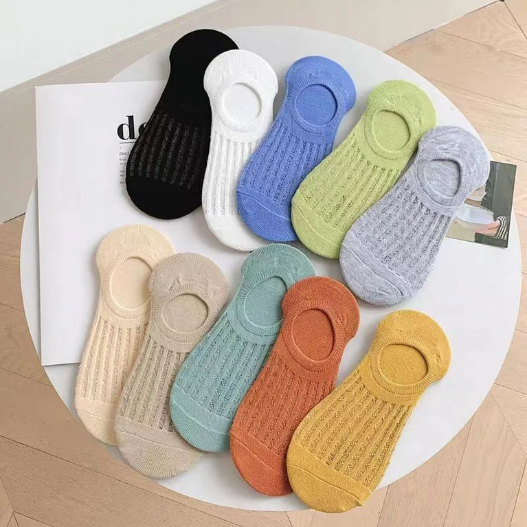 Invisible Lace Boat Socks | Non-Slip Silicone Summer Liner