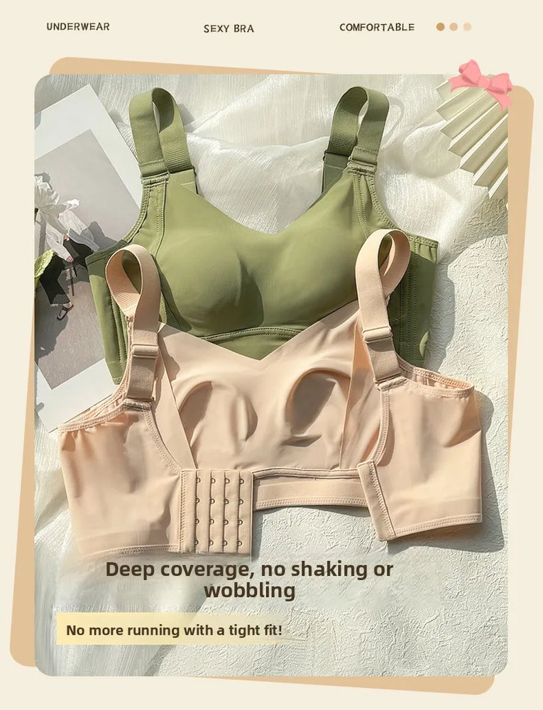 Ultra-Thin Wireless Full-Cup Bra | Sporty V-Neck Summer Fit