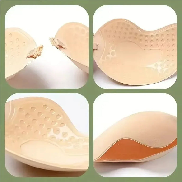 Invisible Silicone Strapless Bra | Self-Adhesive Push-Up Fit