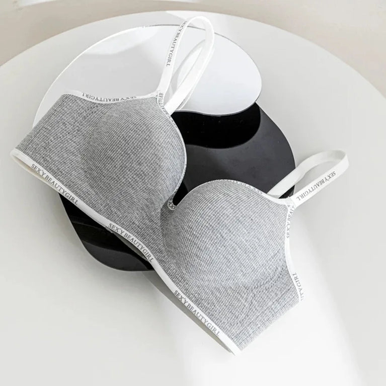 All Of Me Letter Strap Push-Up Bra | Wireless Plunge Support