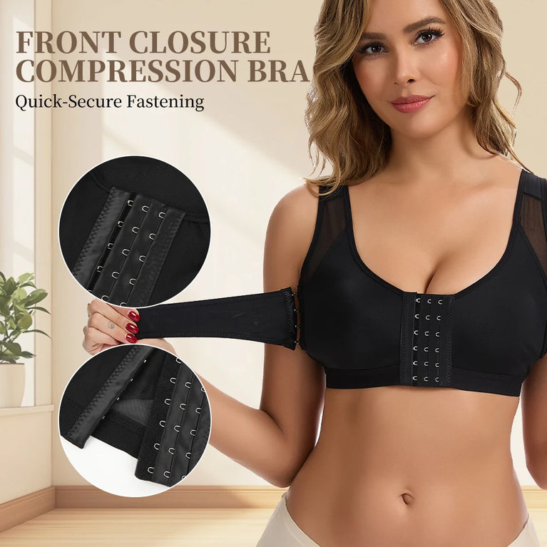 Wireless Front-Closure Support Bra | Posture Corrector Vest