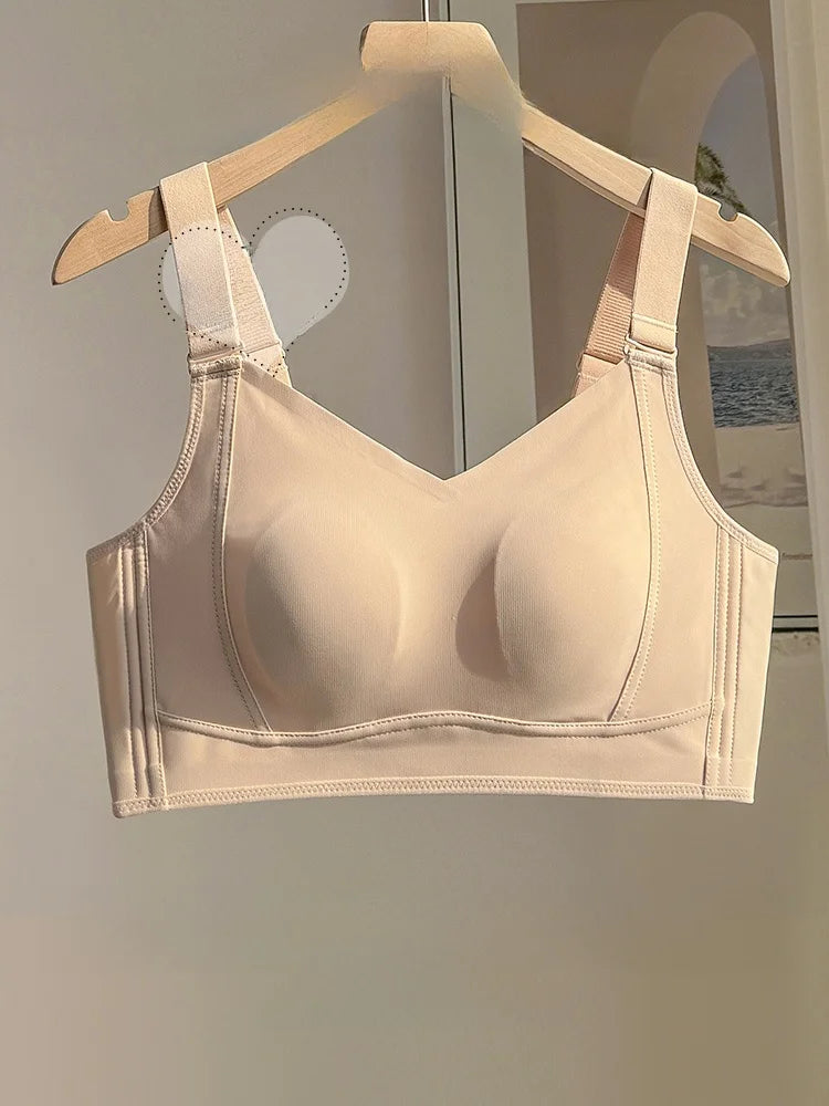 Ultra-Thin Wireless Full-Cup Bra | Sporty V-Neck Summer Fit