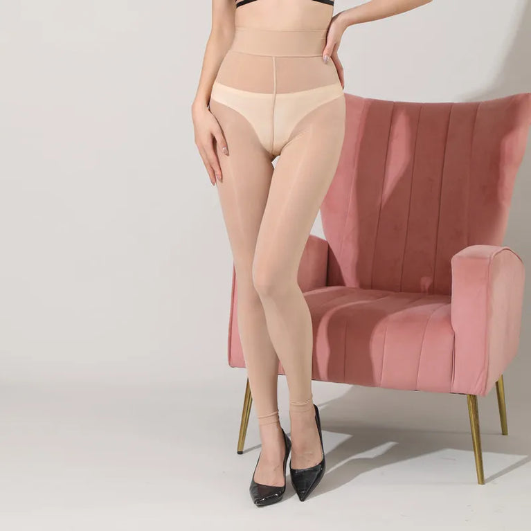 Sexy Glossy Plus Size Ultrathin Shiny Pantyhose for Women